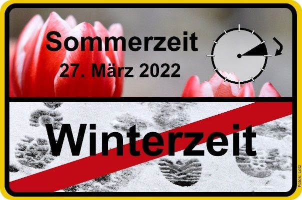 Beginn der Sommerzeit am 27. März 2022